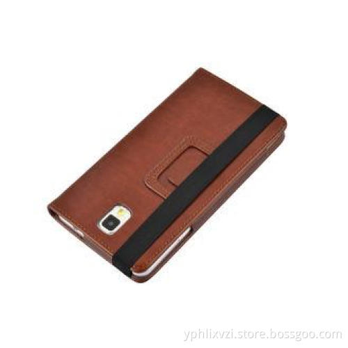 Brown Genuine Leather Samsung Leather Phone Cases Dust Proo